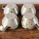 Set of 4 pyrite stoneware mugs