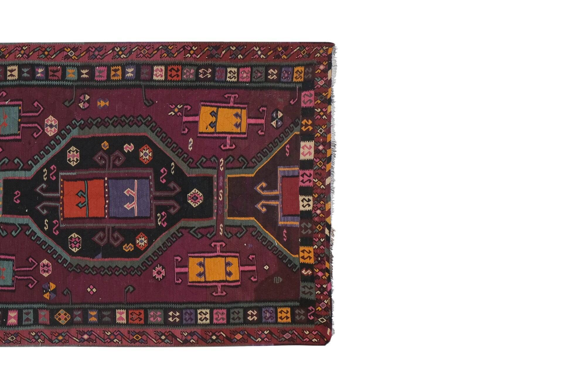 Vintage Turkish hallway rug 190x500 cm
