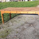 Country farm table in pine , 2 drawers