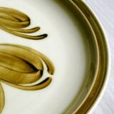 Plat à fromages en céramique décor floral vert