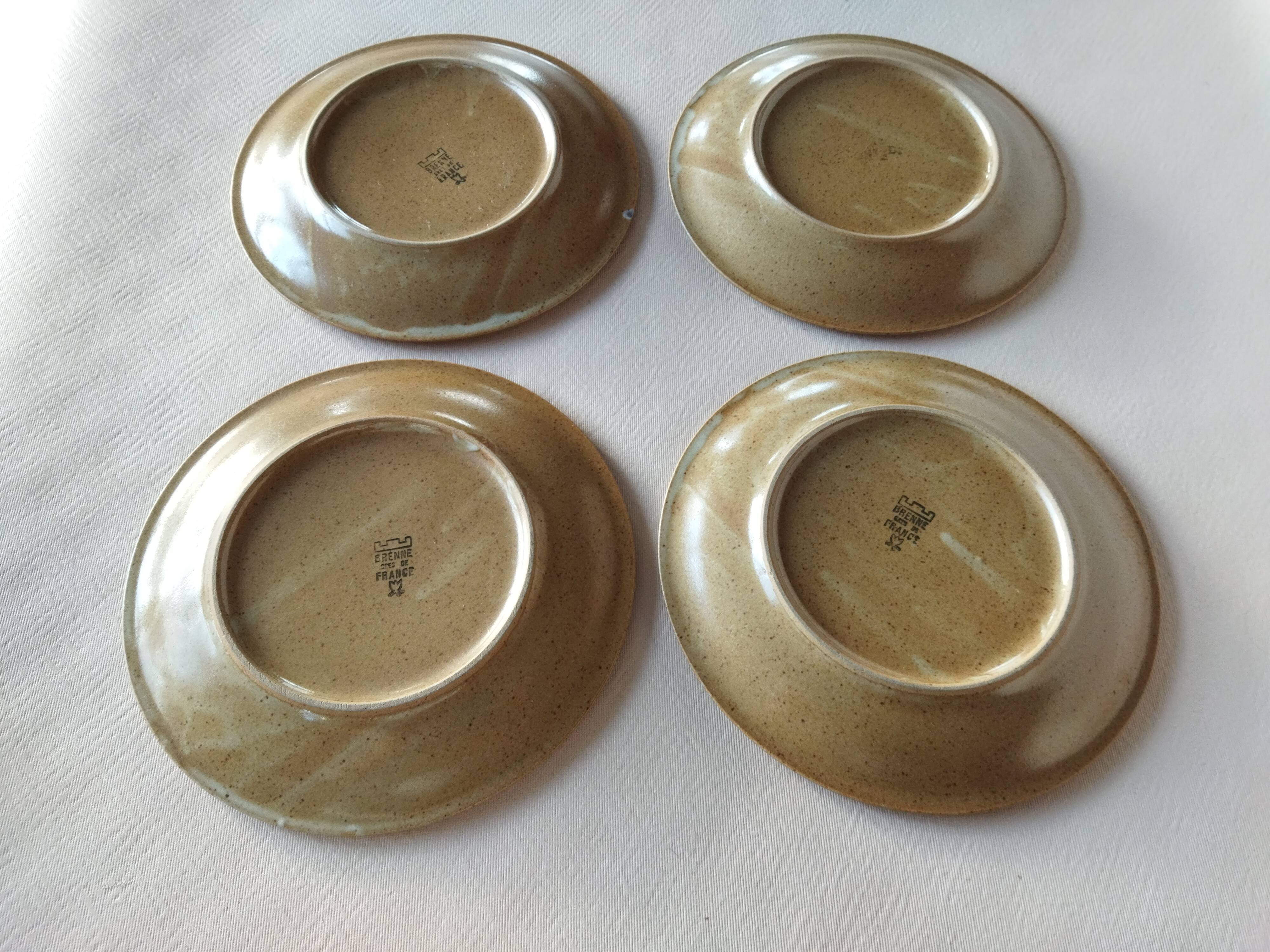 Brenne stoneware dessert plates