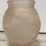 Vase en verre vintage aux poissons