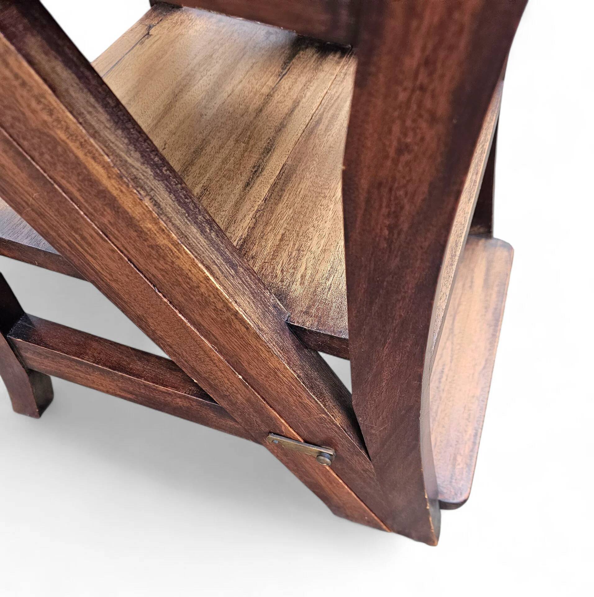 Franklin ladder chair / library chair / 4-step ladder chair / folding step stool chair