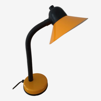 Lampe de bureau jaune orangé et noir Made in France