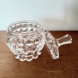 Small pot with chiseled crystal lid