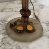 Mushroom-shaped glass paste lamp