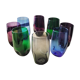 Set of 8 glasses cups high shape blown glass in different colors vintage