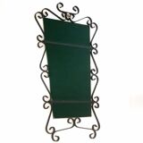 Vintage wrought iron mirror from the 1950s-60s, France.