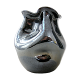 Vintage vase black iridescent 1950