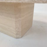 Italian travertine coffee table, 1980's