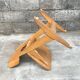 Series of 10 casala children's chairs in vintage light wood