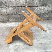 Series of 10 casala children's chairs in vintage light wood