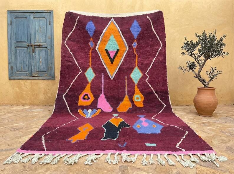 Moroccan wool rug 250cm x 150cm