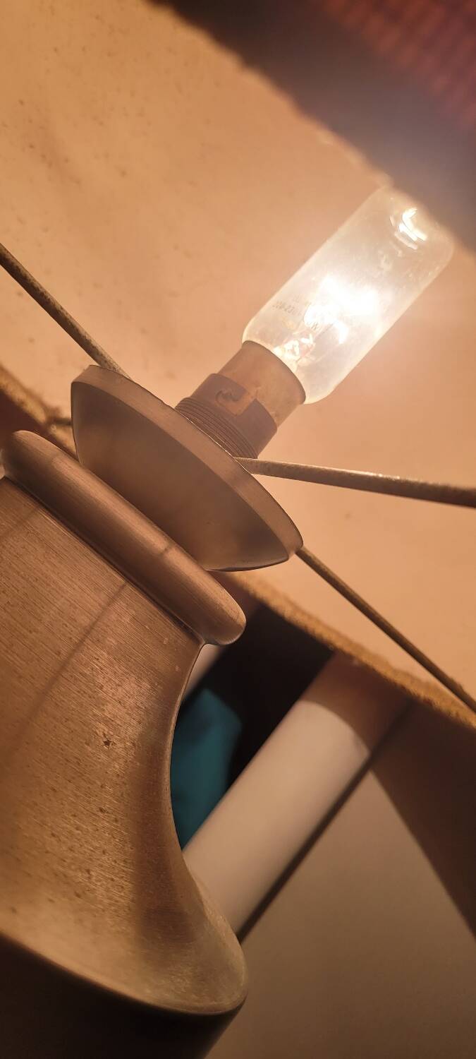 Vintage aluminum table lamp