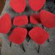 Vintage red chairs from the 60s
