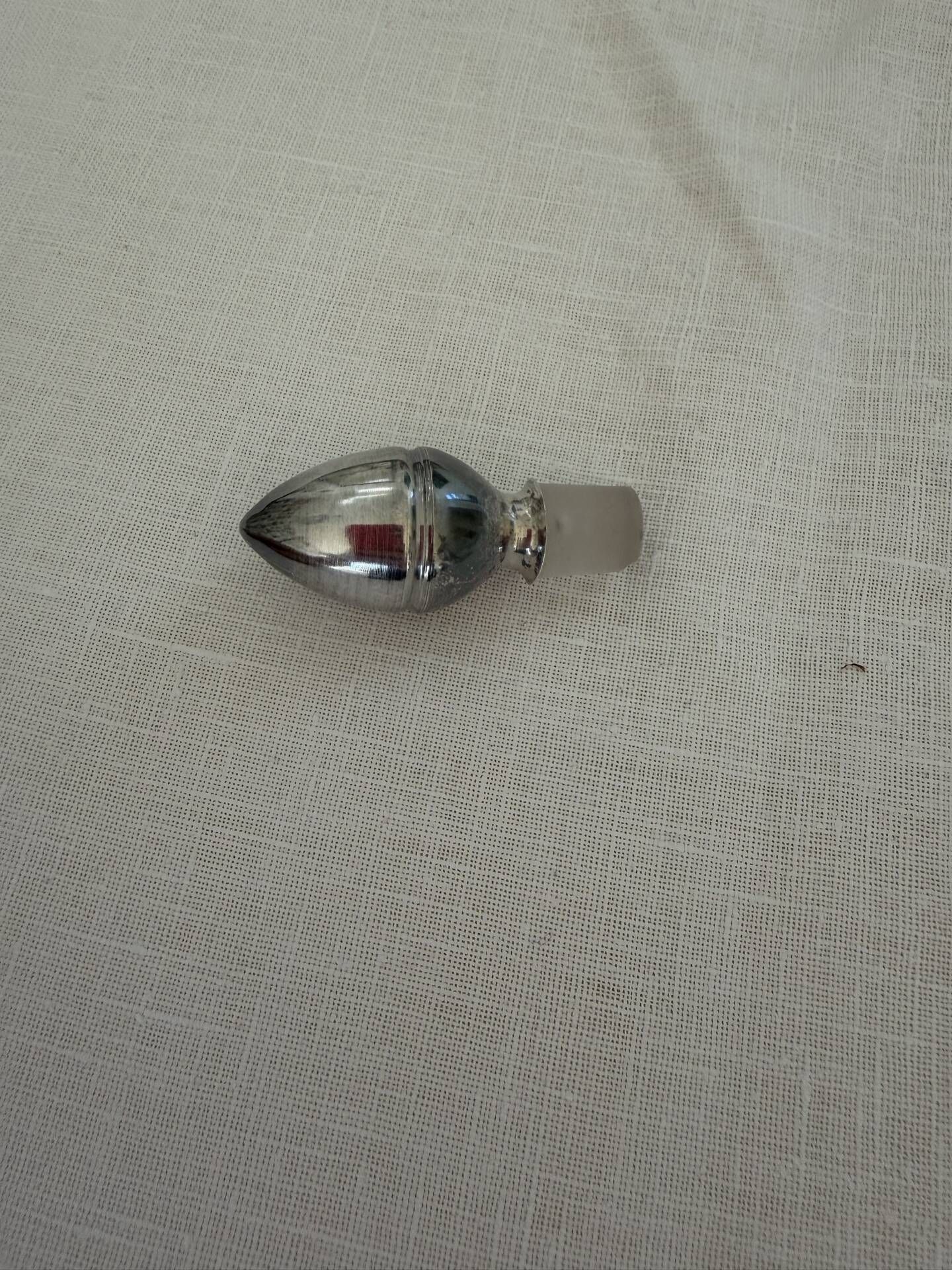Cut glass and silver carafe
