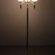 1970s Czechoslovak floor lamp in brass with milky glass shades