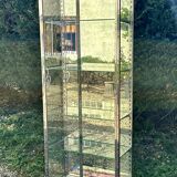 Art Deco period glass and chrome display case
