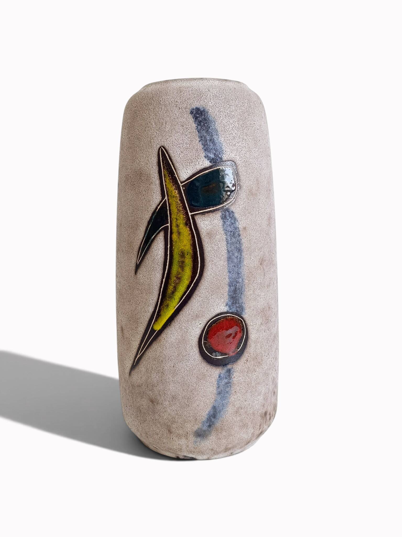 Mid-Century Scheurich Abstract Modernist Ceramic Vase, West Germany, 1960s