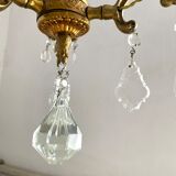 Chandelier with tassels and brass