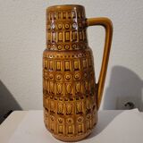 Ochre vase with handle, Scheurich Keramik, West Germany, 1960,70