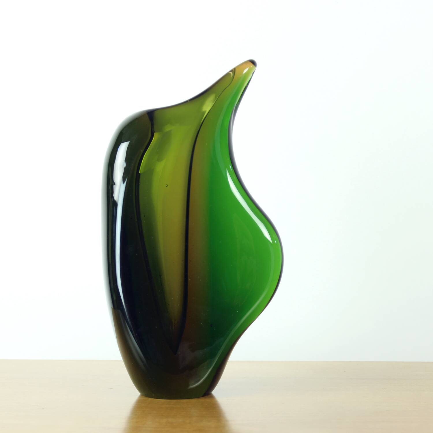 Sculptural Art Glass Vase By Mstišov Glassworks, Czechoslovakia, 1960s