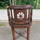 18th century Breton office chair in solid curved and carved wood