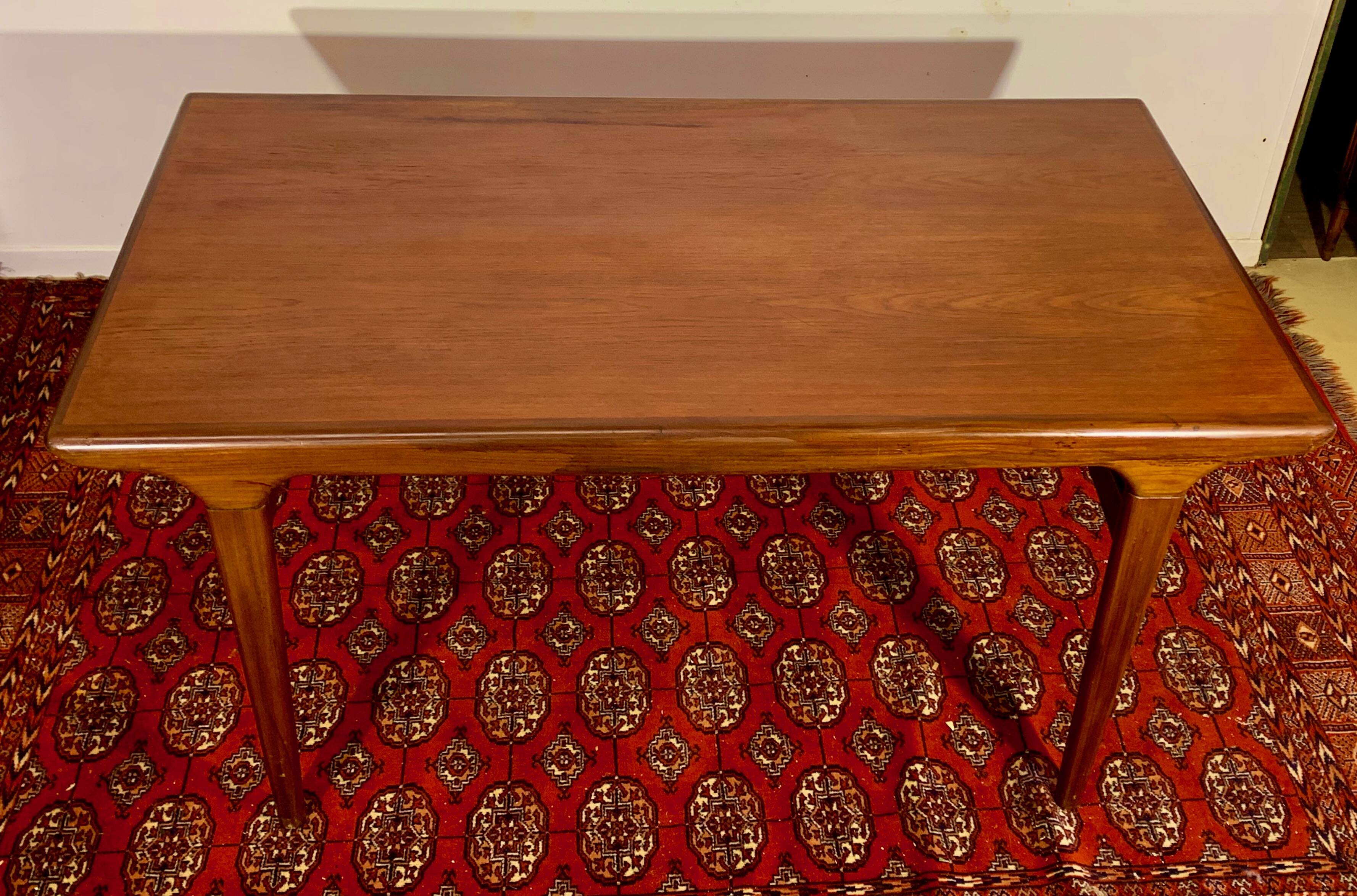 Scandinavian living room dining room table in teak, denmark 1960