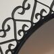 Vintage twisted iron mirror, 1950s, 39cm