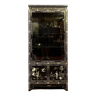 20th century China: bookcase in lacquer, hard stone and mother-of-pearl