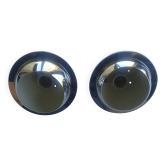 Pair of vintage eyeball recessed spotlights