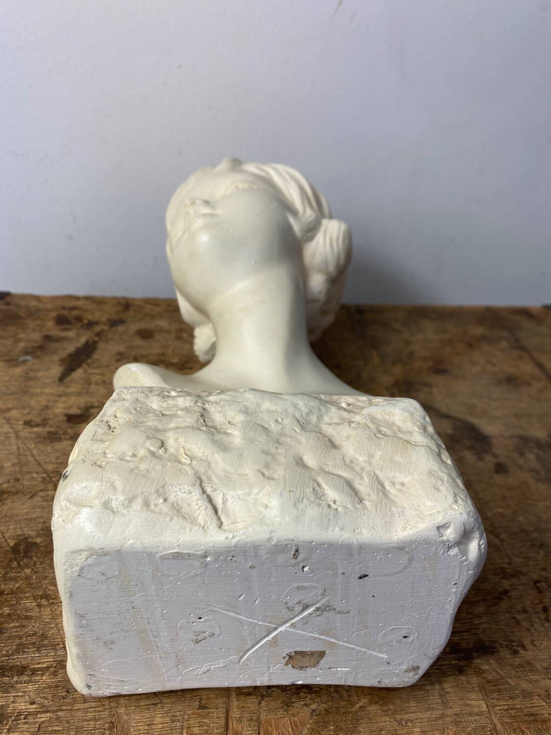 Plaster bust of a young girl