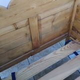 Vintage pine bed chalet style Chamonix for one person.