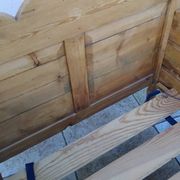 Vintage pine bed chalet style Chamonix for one person.