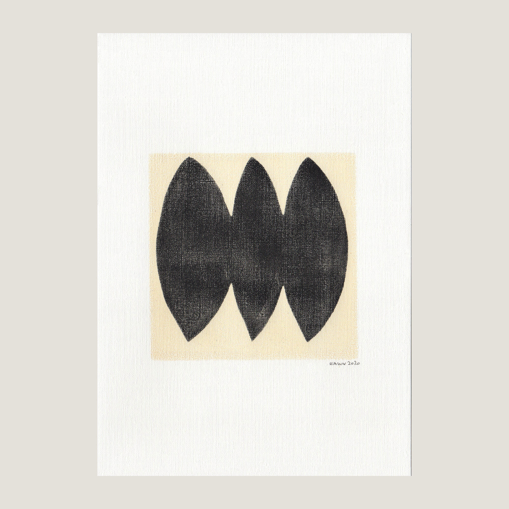 Painting on paper abstract illustration without frame