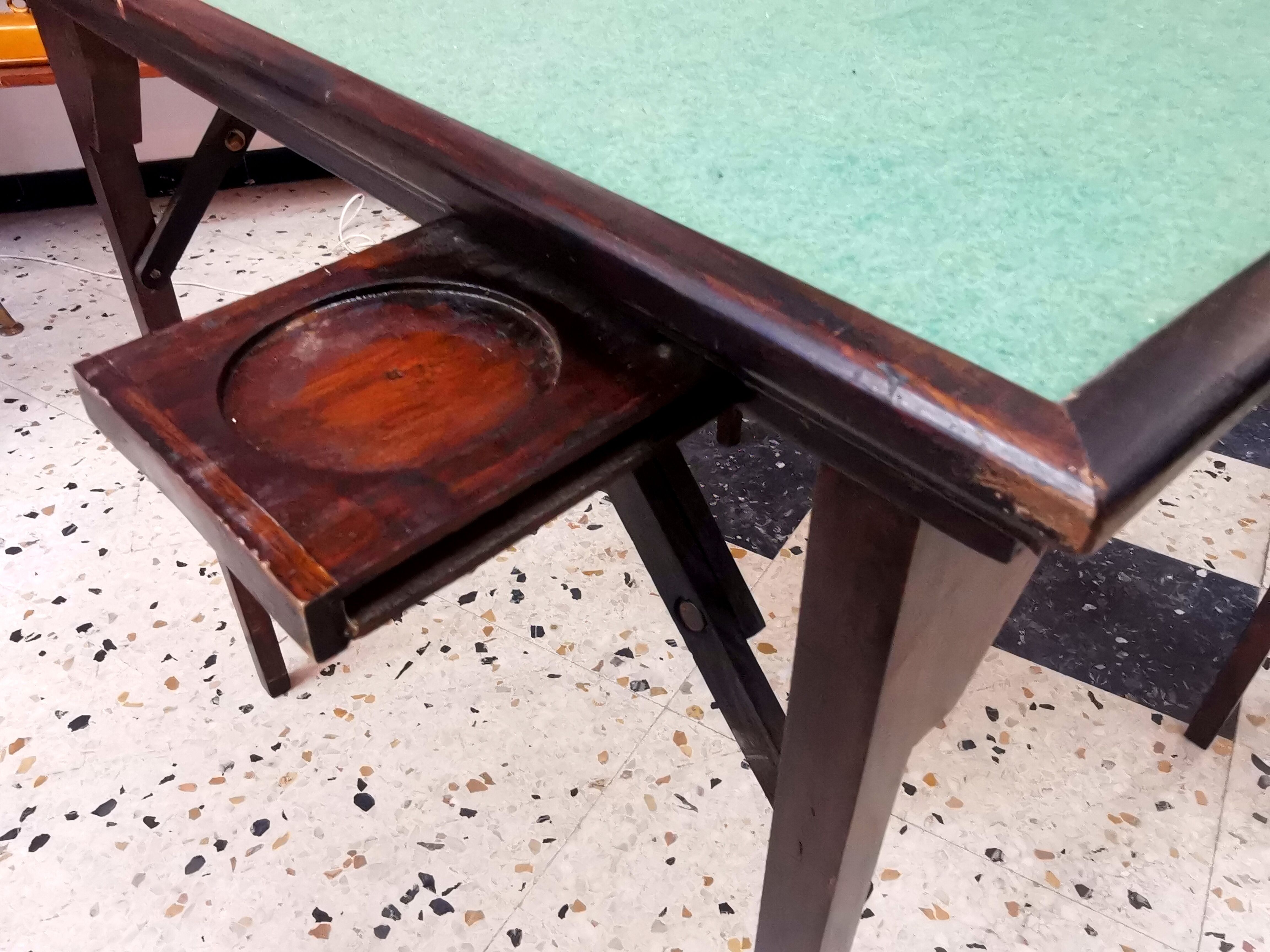 Old folding wooden gaming table