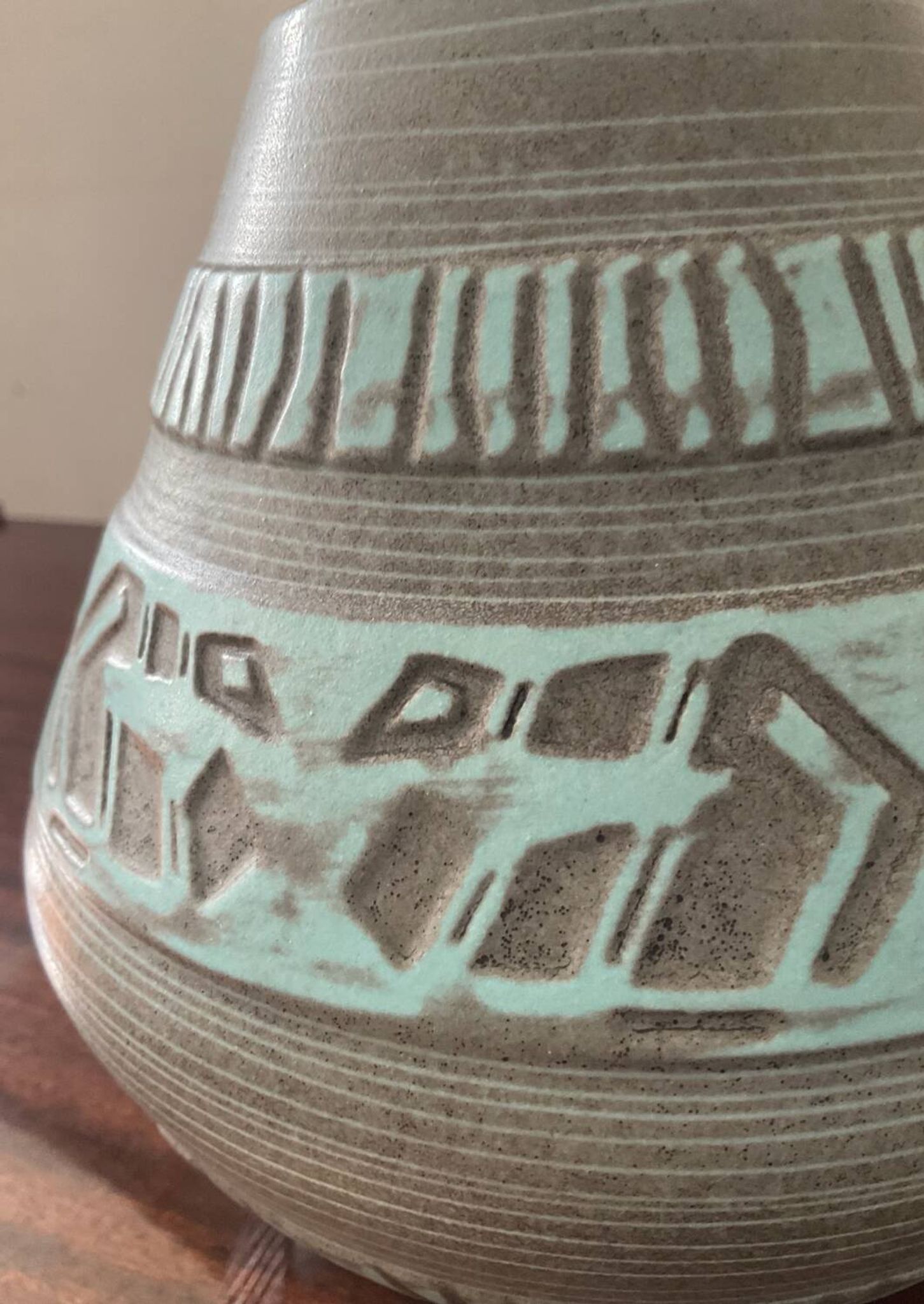 Vase vintage en céramique émaillée