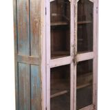 Antique Burmese teak display cabinet