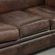 Luxury brown smooth cow leather Chesterfield sofa with an English look