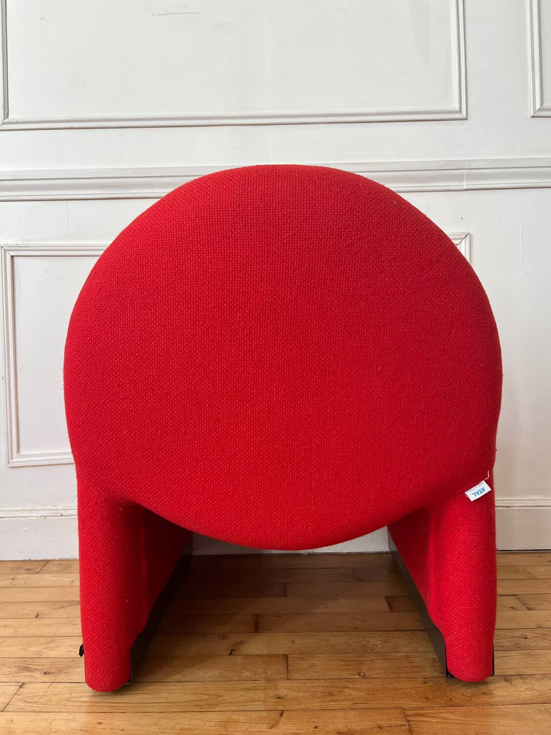 Vintage wool fireside chair