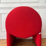 Vintage wool fireside chair