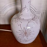 Vintage enamelled ceramic lamp base