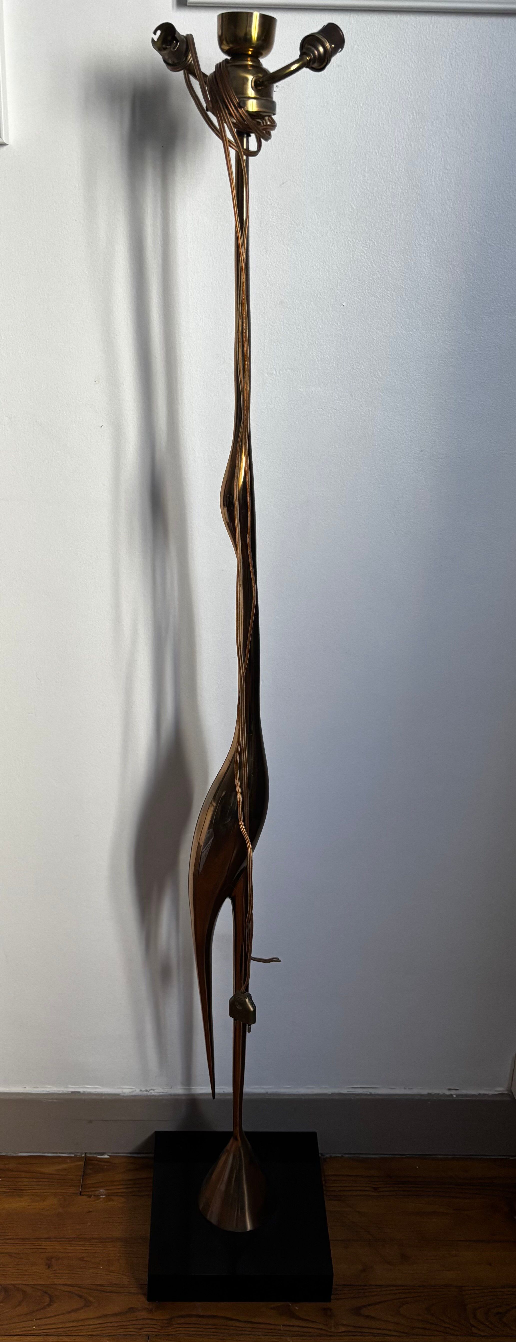Lamp "Héron" signed René Broissand