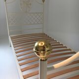 Ivory metal bed
