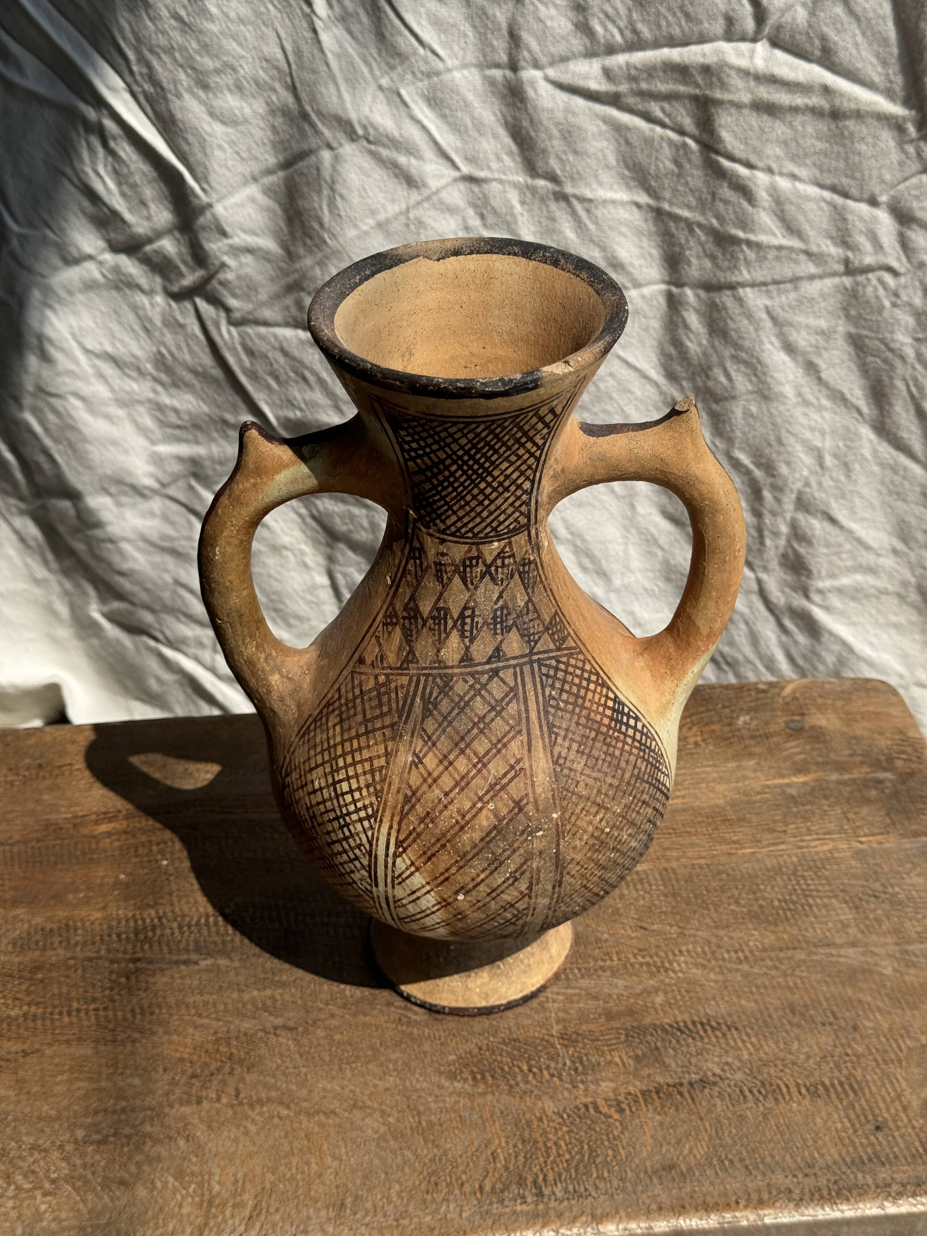 Decorative vase in the shape of an antique style amphora H27