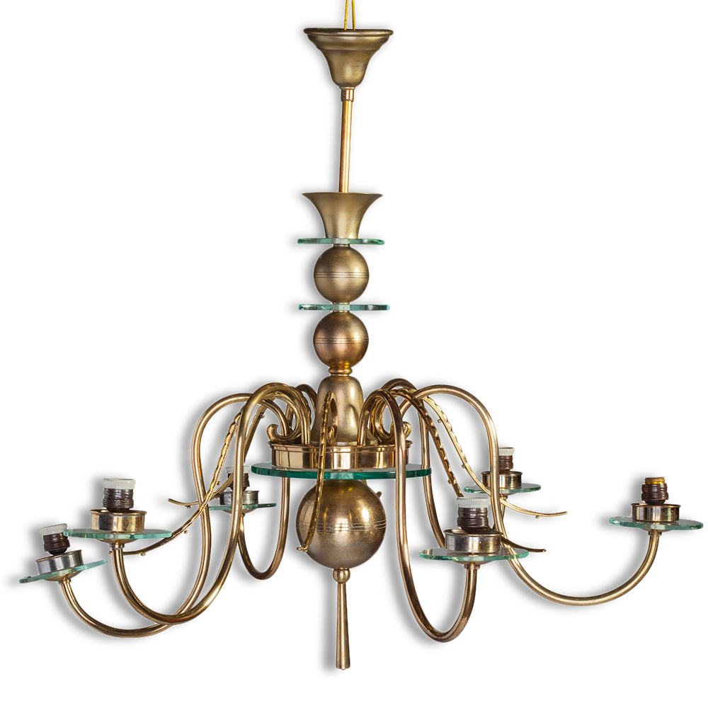Great chandelier 6 lights with glass cups
