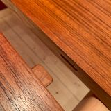 Baumann scandinavian scandinavian teak round table with 2 scandinavian extensions