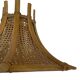 Vintage lampshade hanging lamp rattan and webbing 70s boho design minimalist