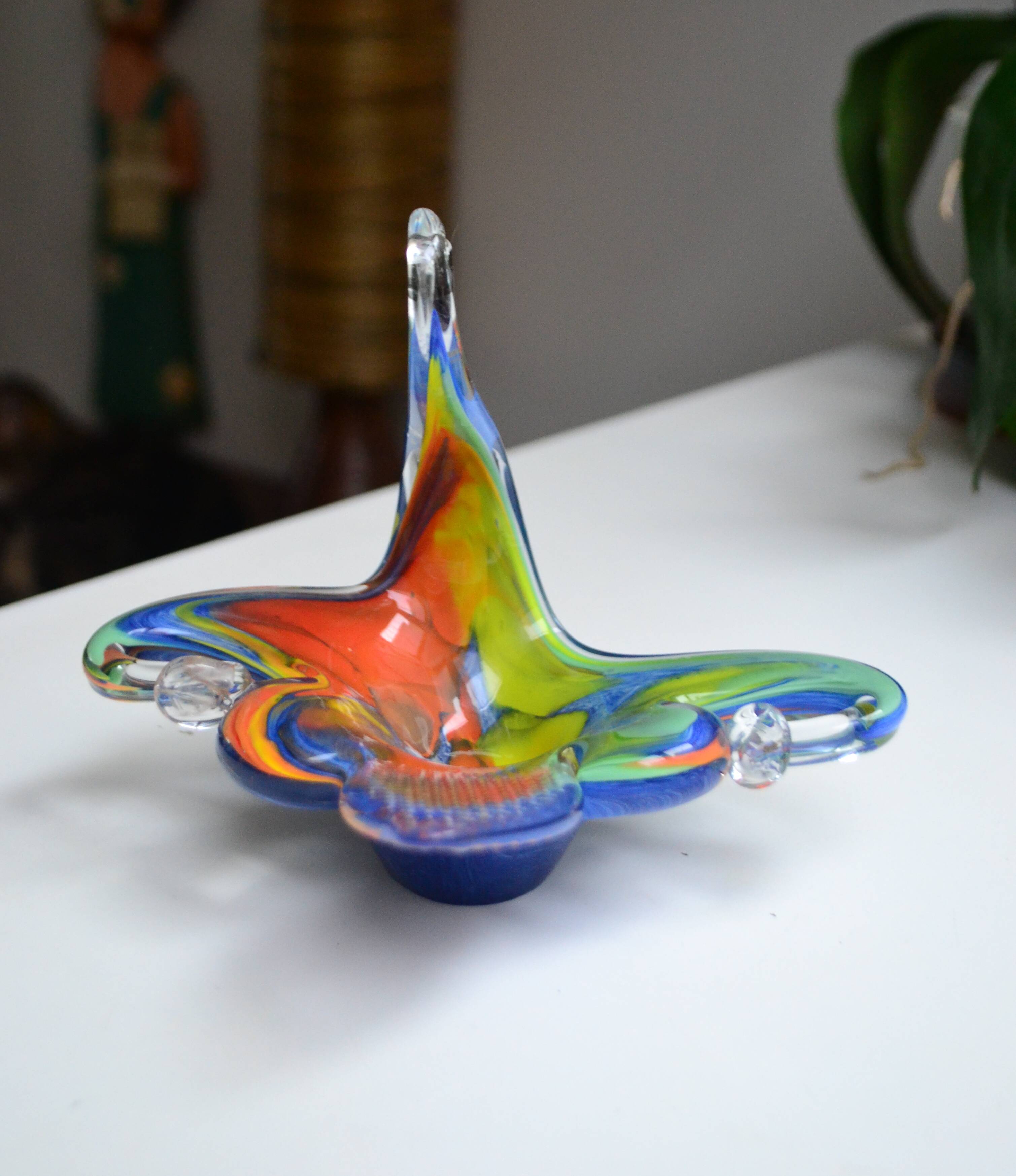 Murano swan pocket emptier