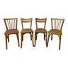 Series of 4 mismatched Baumann chairs